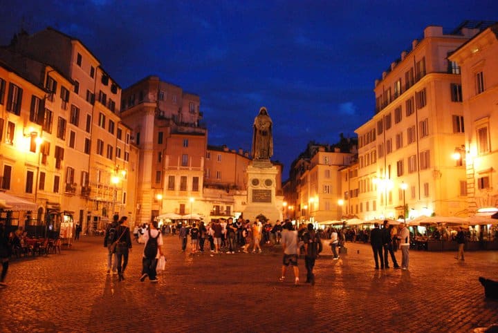 Campo de Fiori Rome Italy Night
