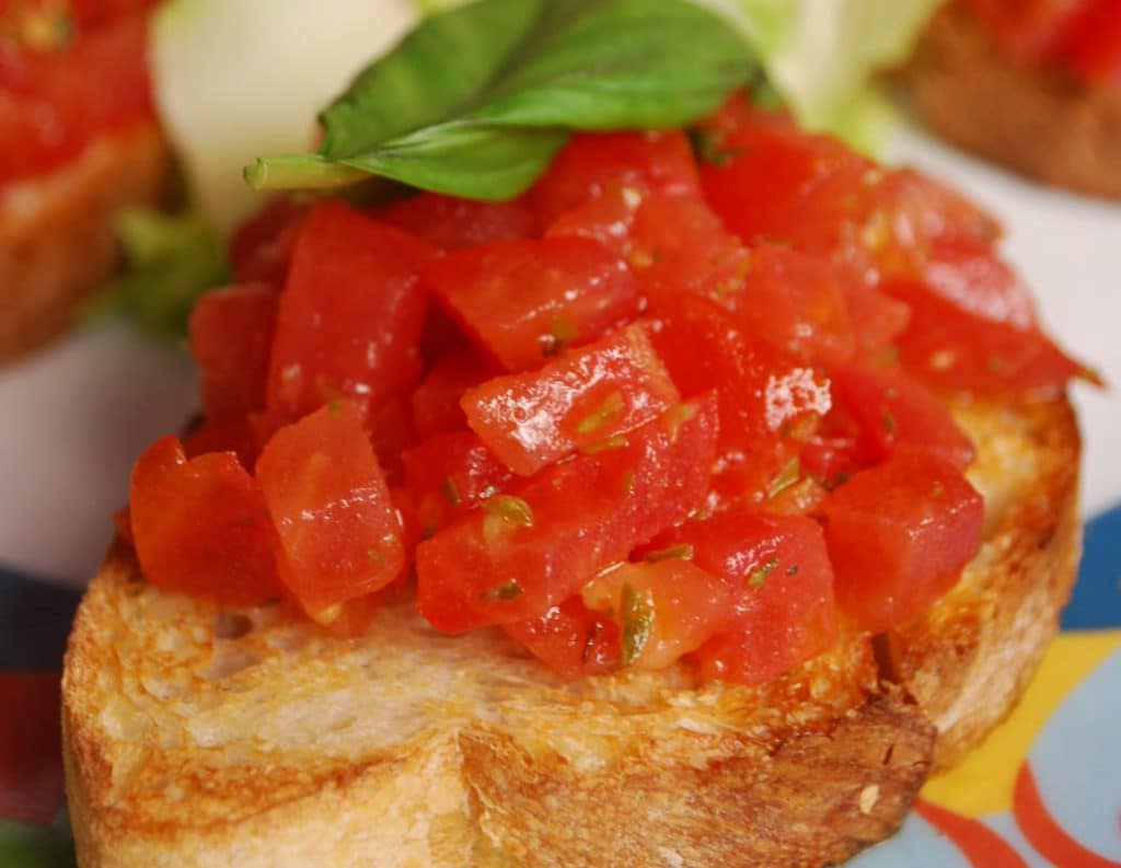Image of tomato bruschetta in Italy
