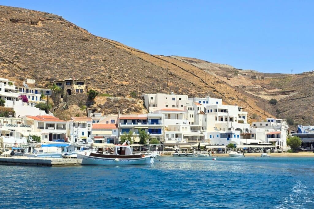The port town of Mericha Kythnos