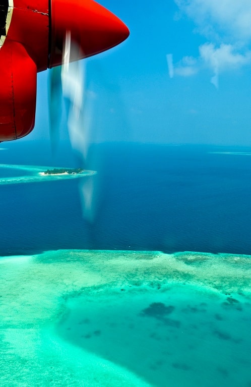 Maldives seaplane flight