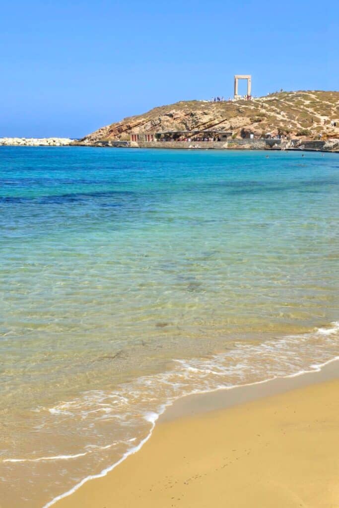 Naxos Town Beach Portara Greek Islands