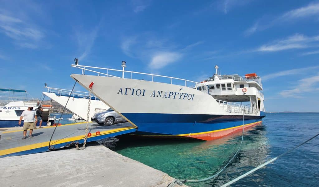 Paros to Antiparos Ferry Greece