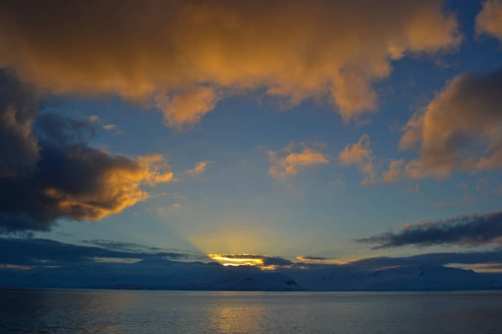 Sunset in Antarctica