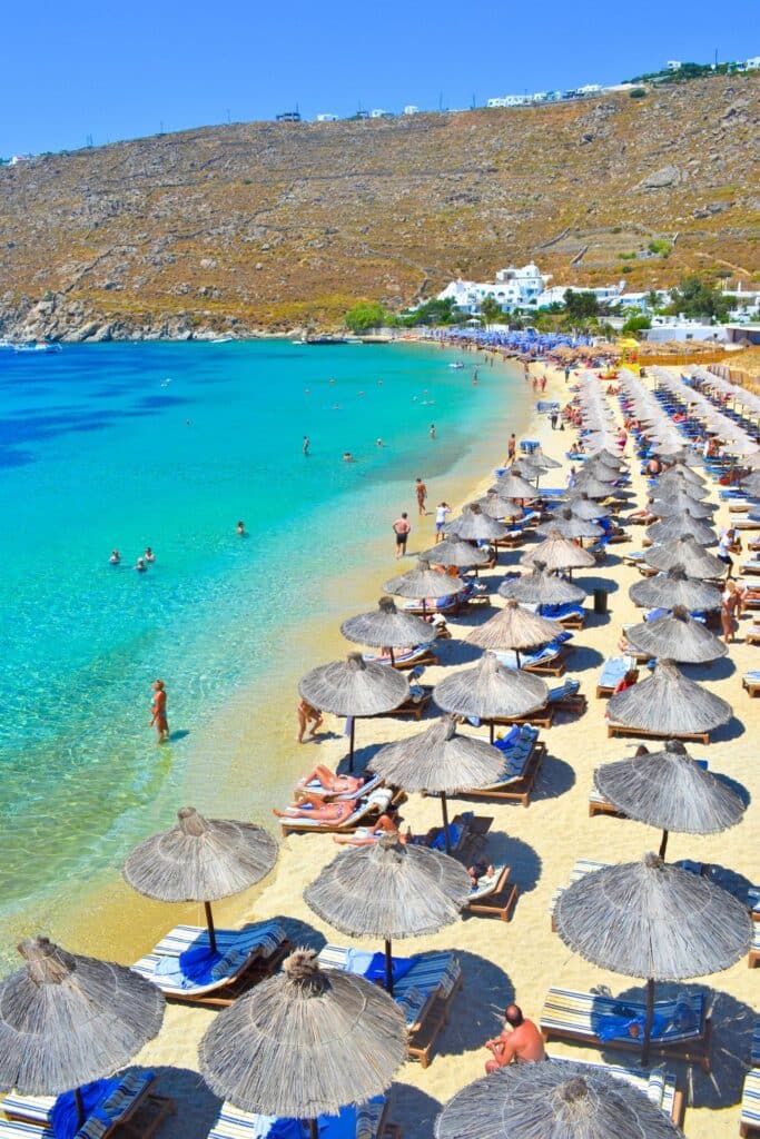 Psarou Beach Mykonos Greece