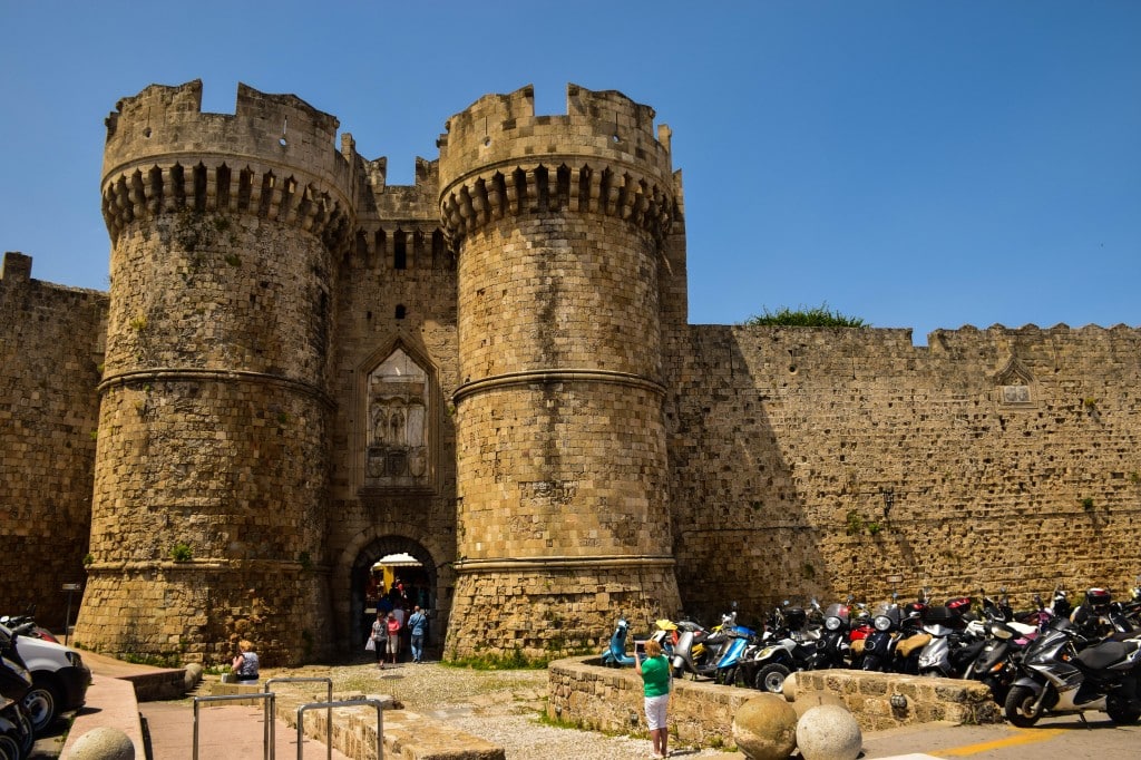 Marine Gate City Walls Rhodes Greece