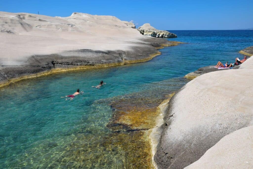 Sarakiniko Beach Milos Greece