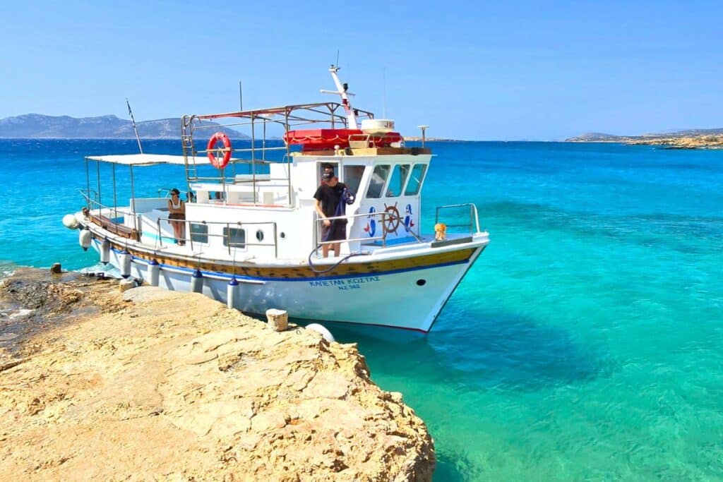 Taxi Boat Finikas Beach Koufonisia Greece